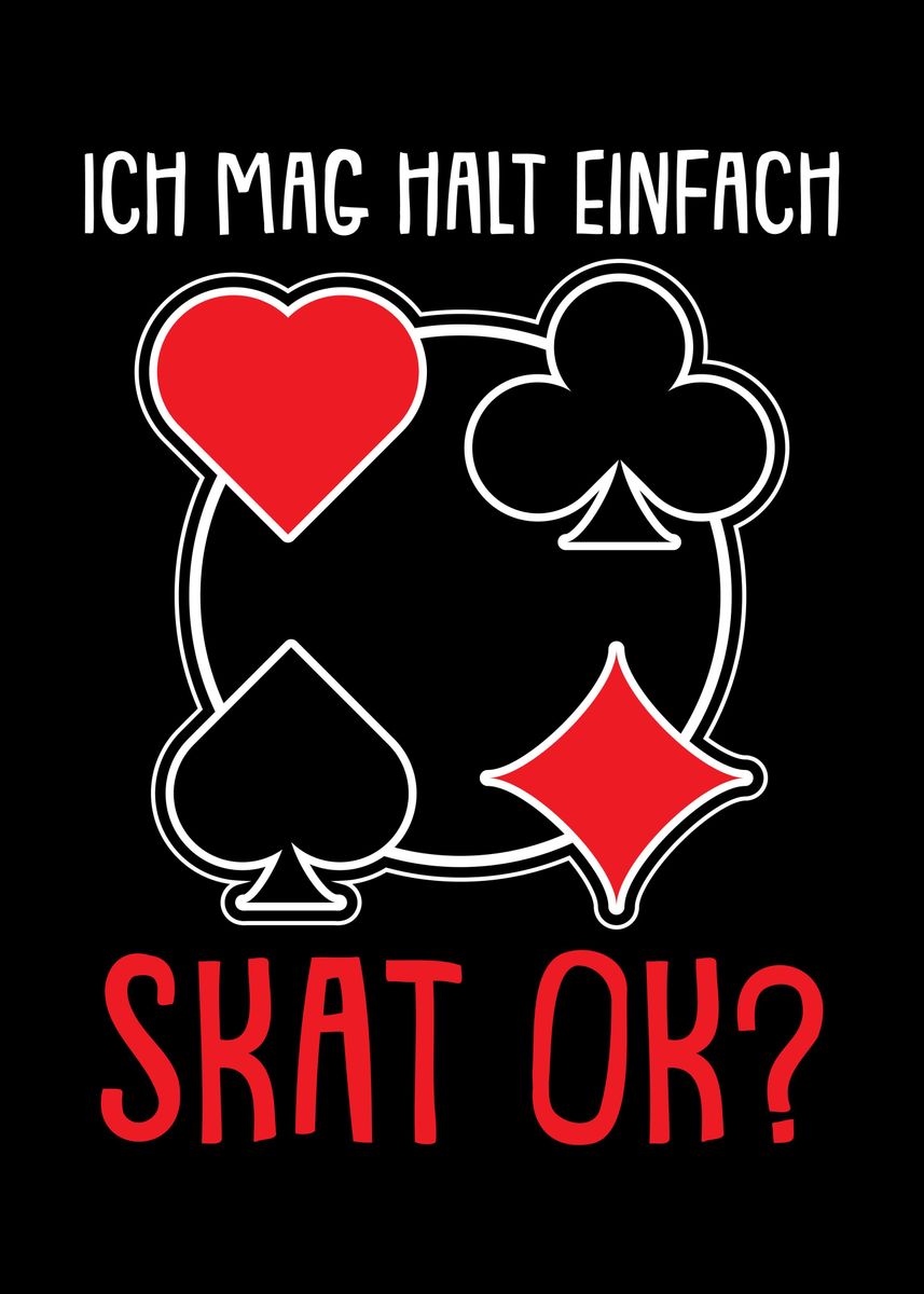 'Skat German' Poster, picture, metal print, paint by Sebastian Wünsche
