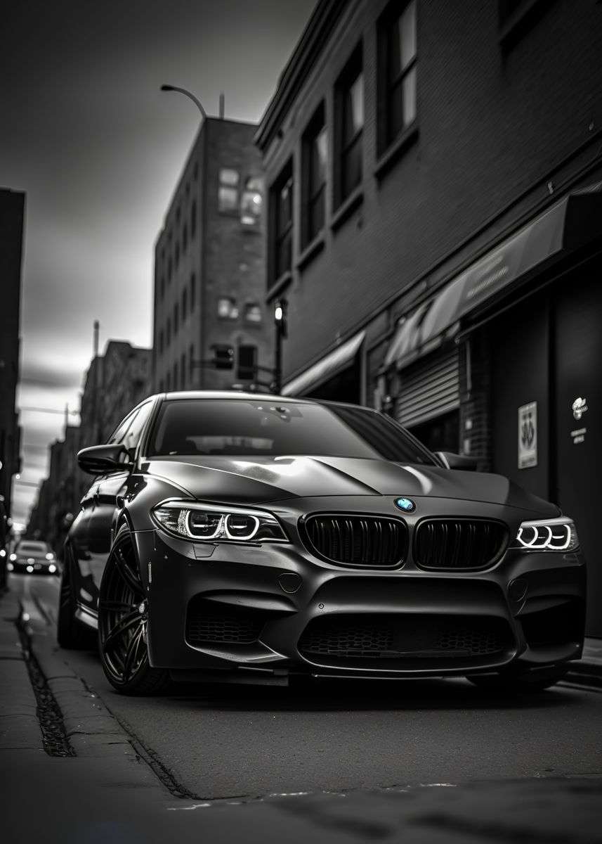 'BMW M5 ' Poster, picture, metal print, paint by MaluBobo | Displate