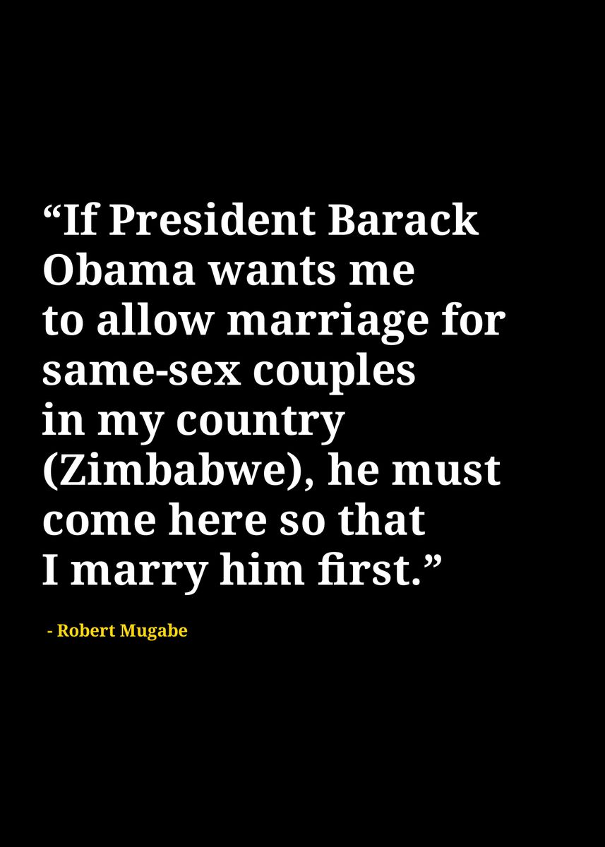 Robert Mugabe Quotes Poster By Dnsm Displate