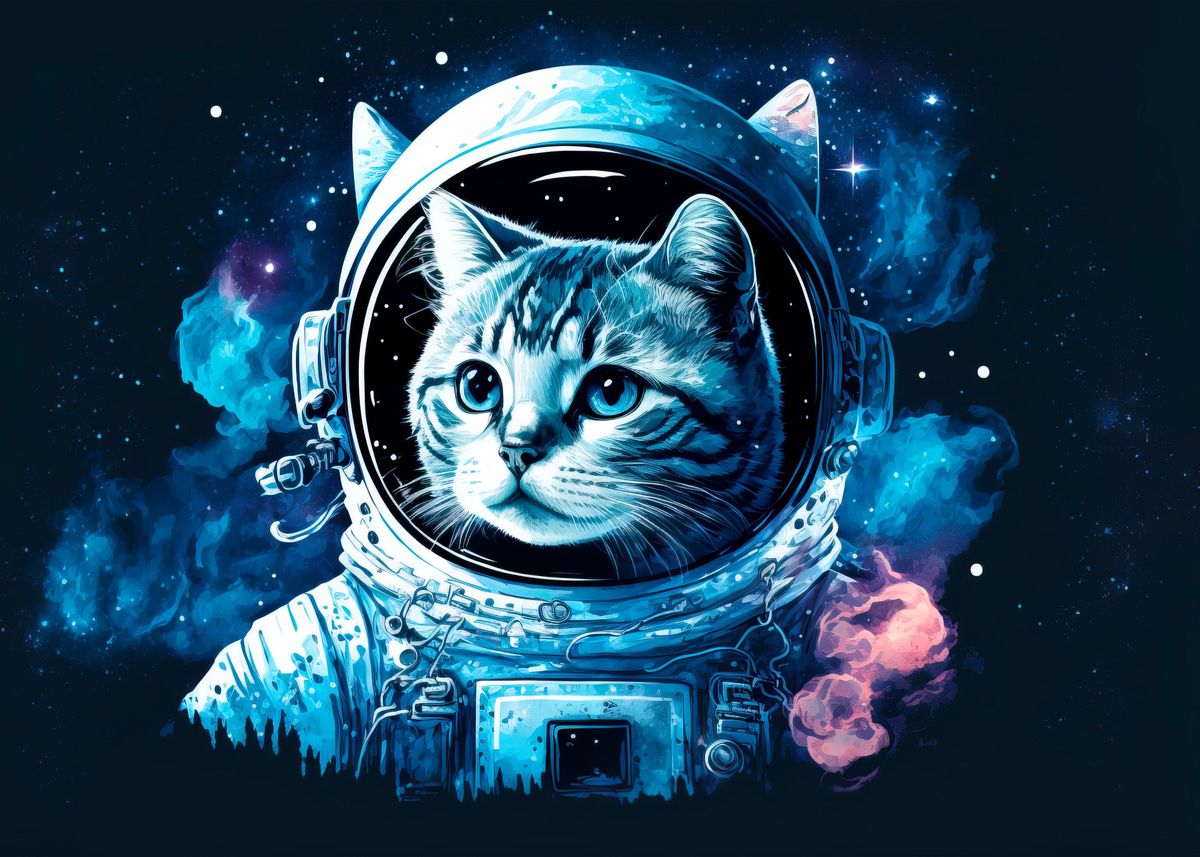 beautiful-cat-to-space-poster-by-hildawarren-studio-displate