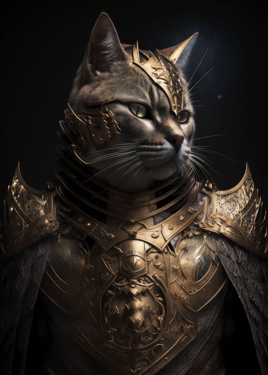 'Cat Knight' Poster by Timmphy Displate