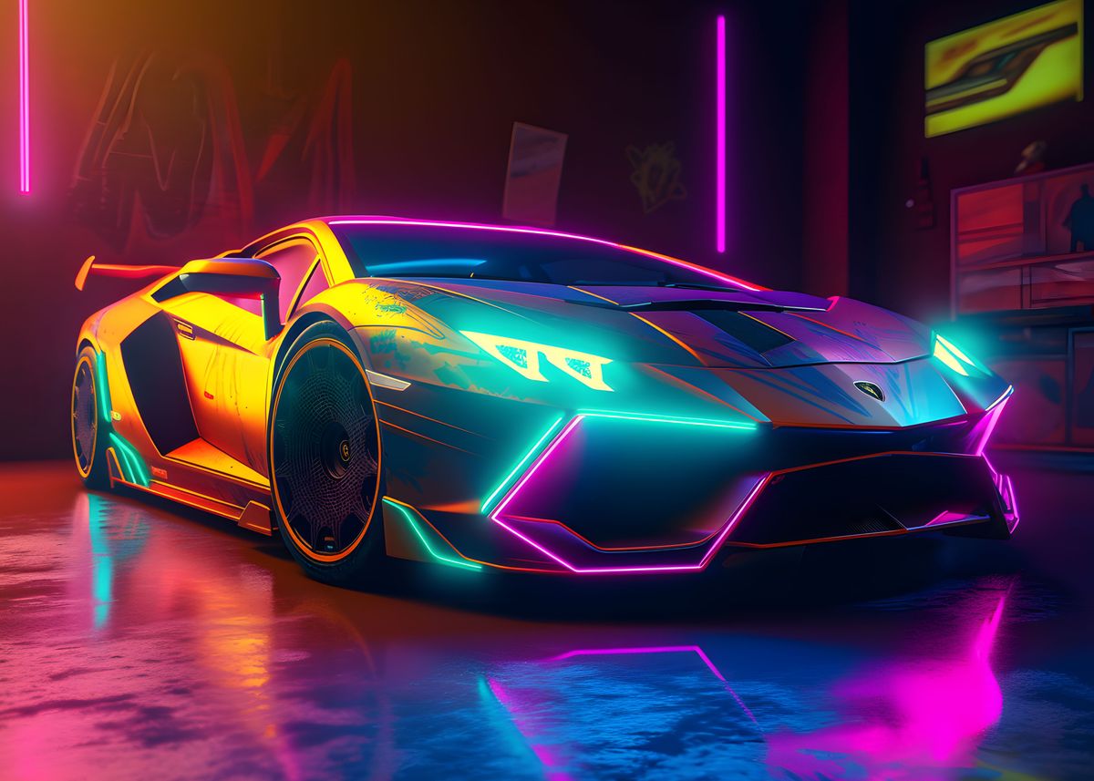 'Lamborghini' Poster by Alexandros | Displate