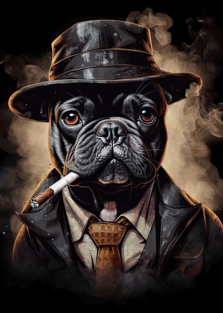 'French Bulldog Gangster' Poster by PetPrints Displate
