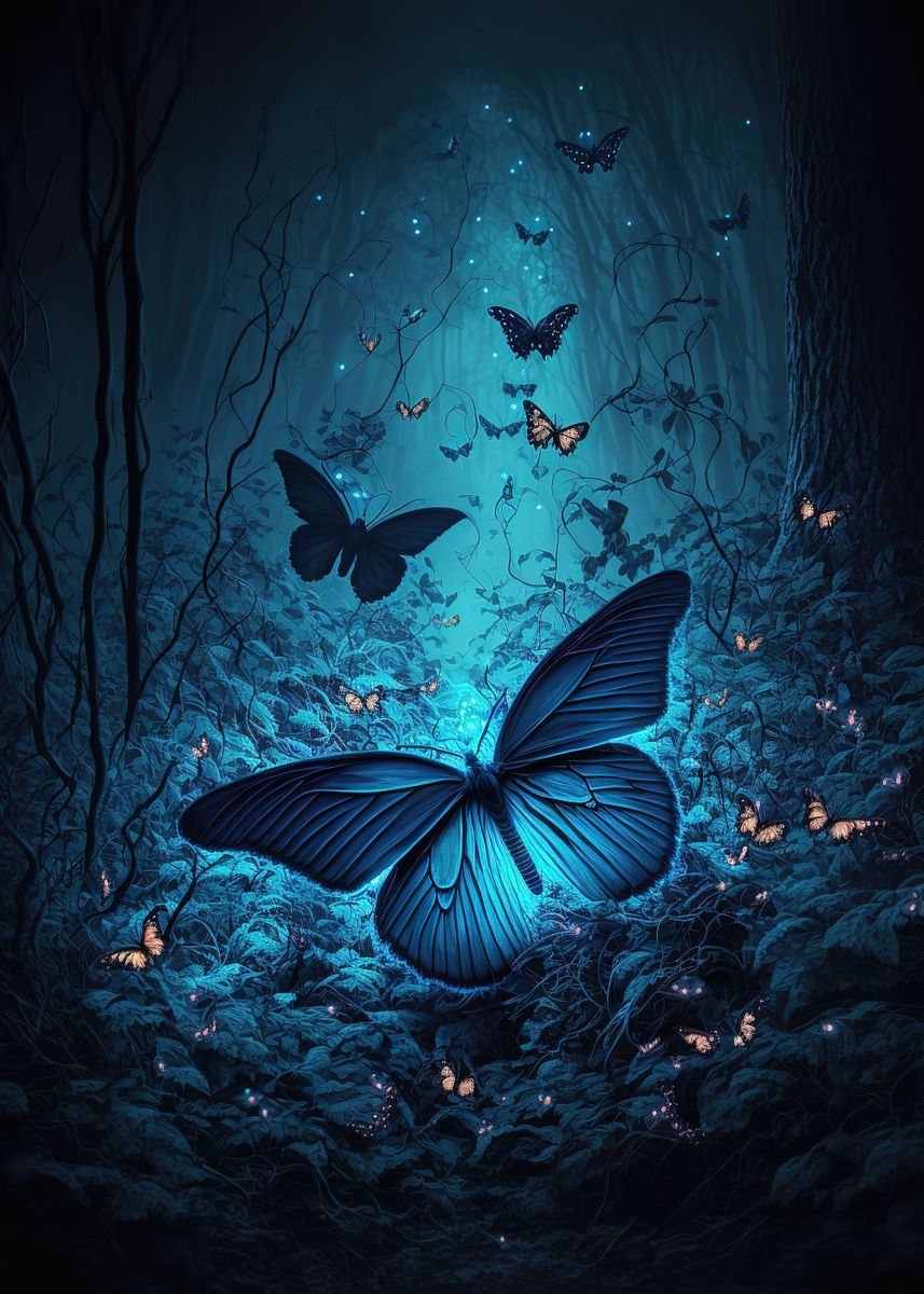'Space Butterfly ' Poster, picture, metal print, paint by ellenanydia ...