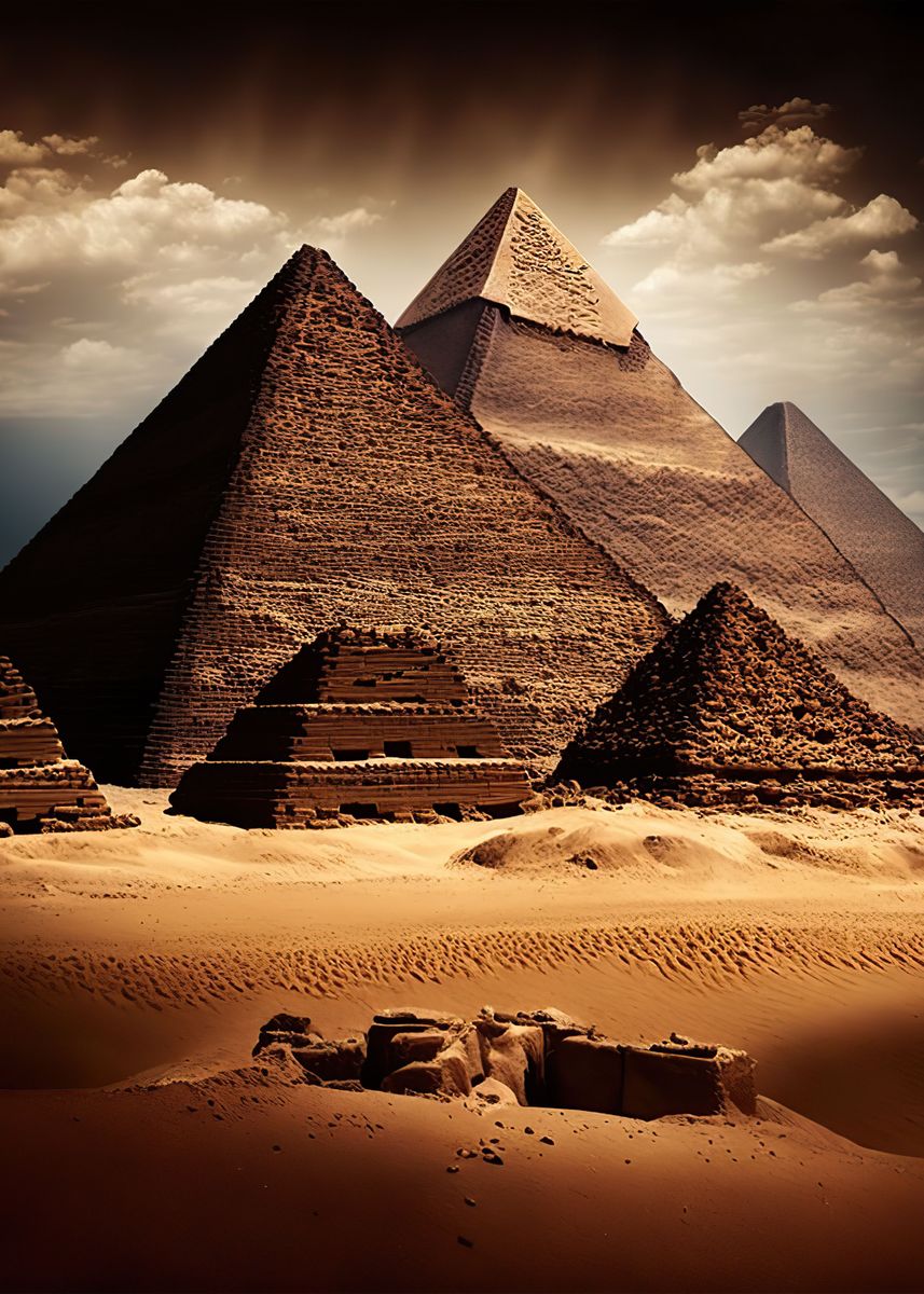 'Egyptian Pyramid' Poster, picture, metal print, paint by Angelina ...