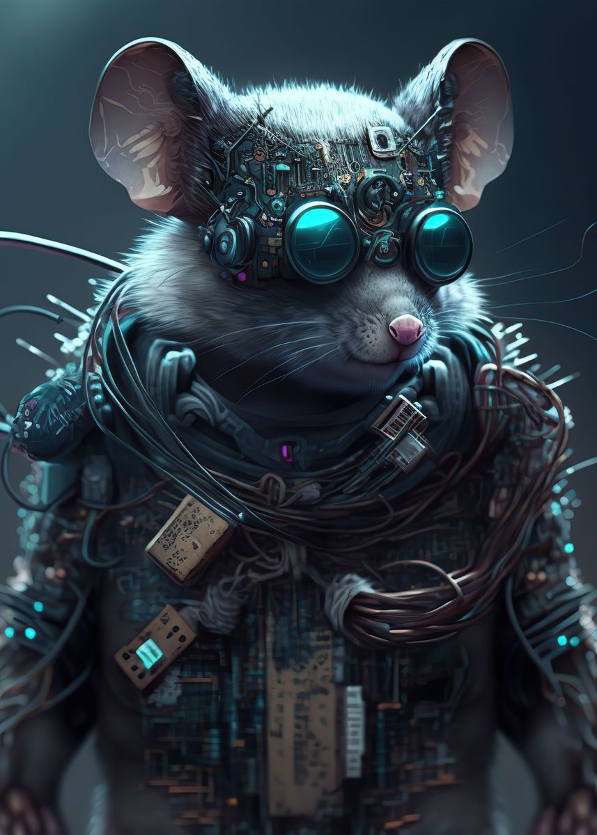 'Mouse Cyberpunk' Poster, picture, metal print, paint by Ahmet Thorpe ...