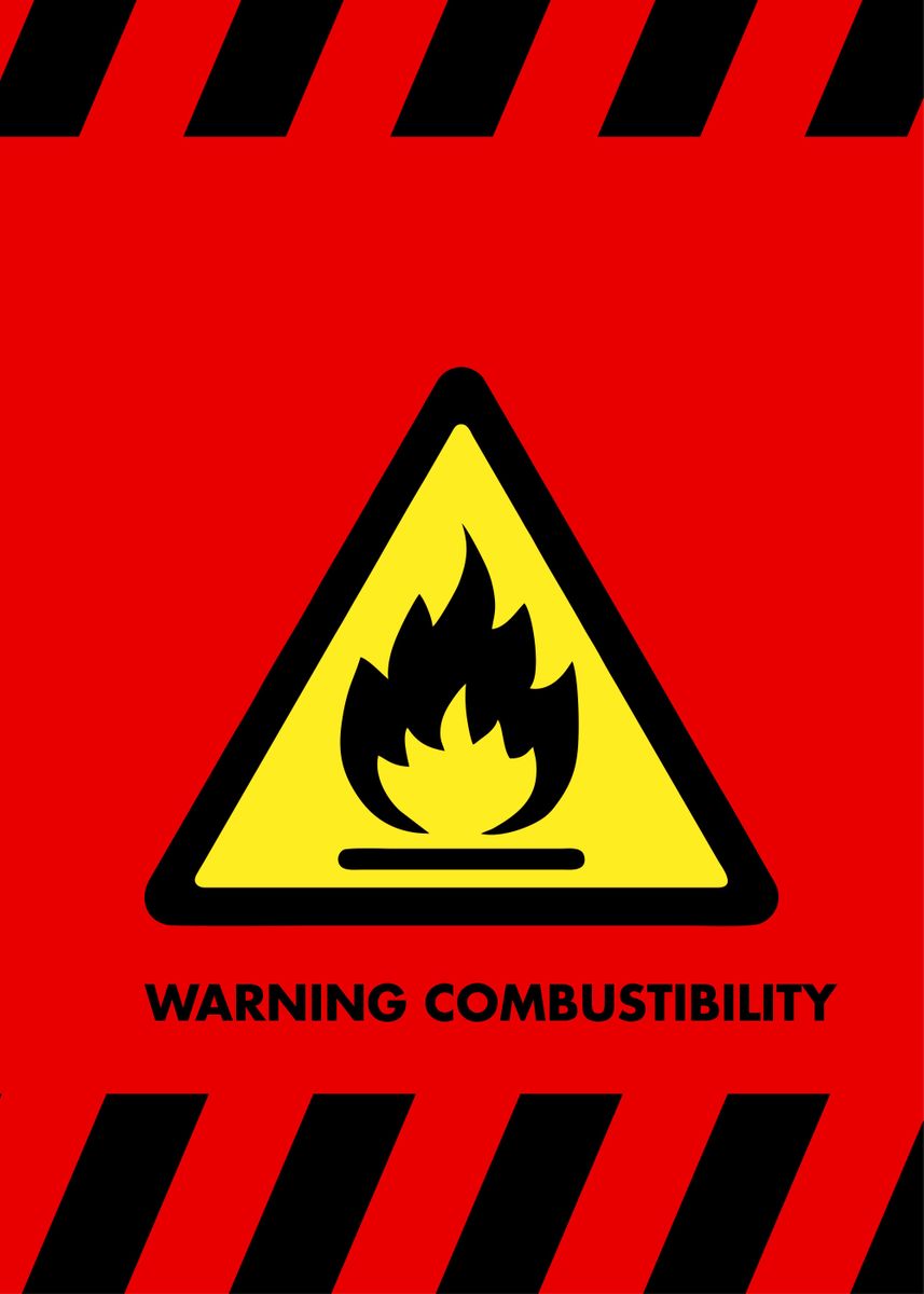 'Warning Sign' Poster, picture, metal print, paint by Popular