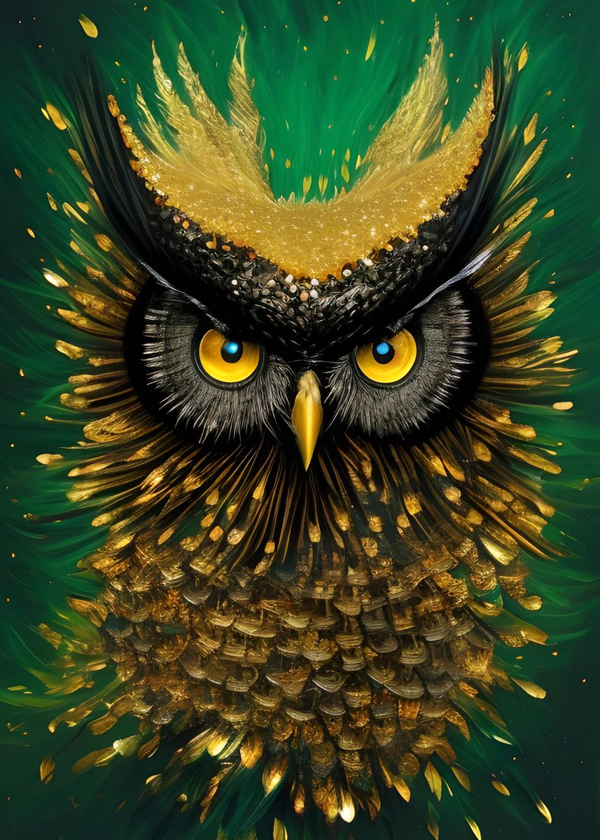 'Abstract Owl Art' Poster, picture, metal print, paint by Teewyld ...