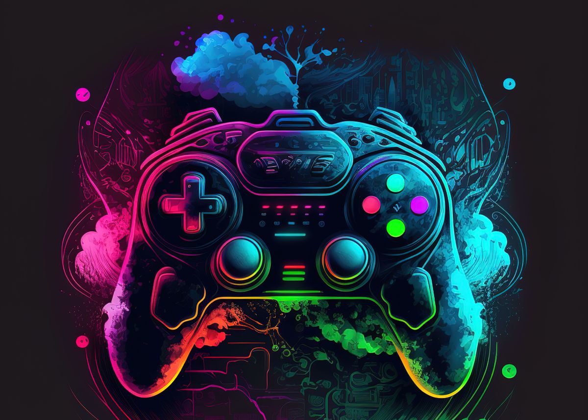 Playstation Controller Poster By Neorowe Displate