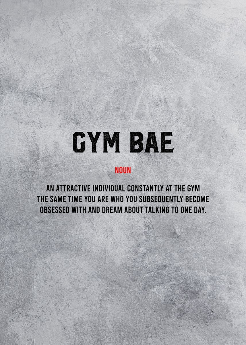 'gym bae' Poster by Bestselling Displate Displate