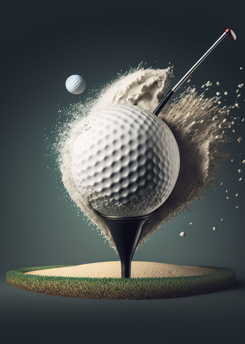 'golf course' Poster, picture, metal print, paint by Zachariah Stacey