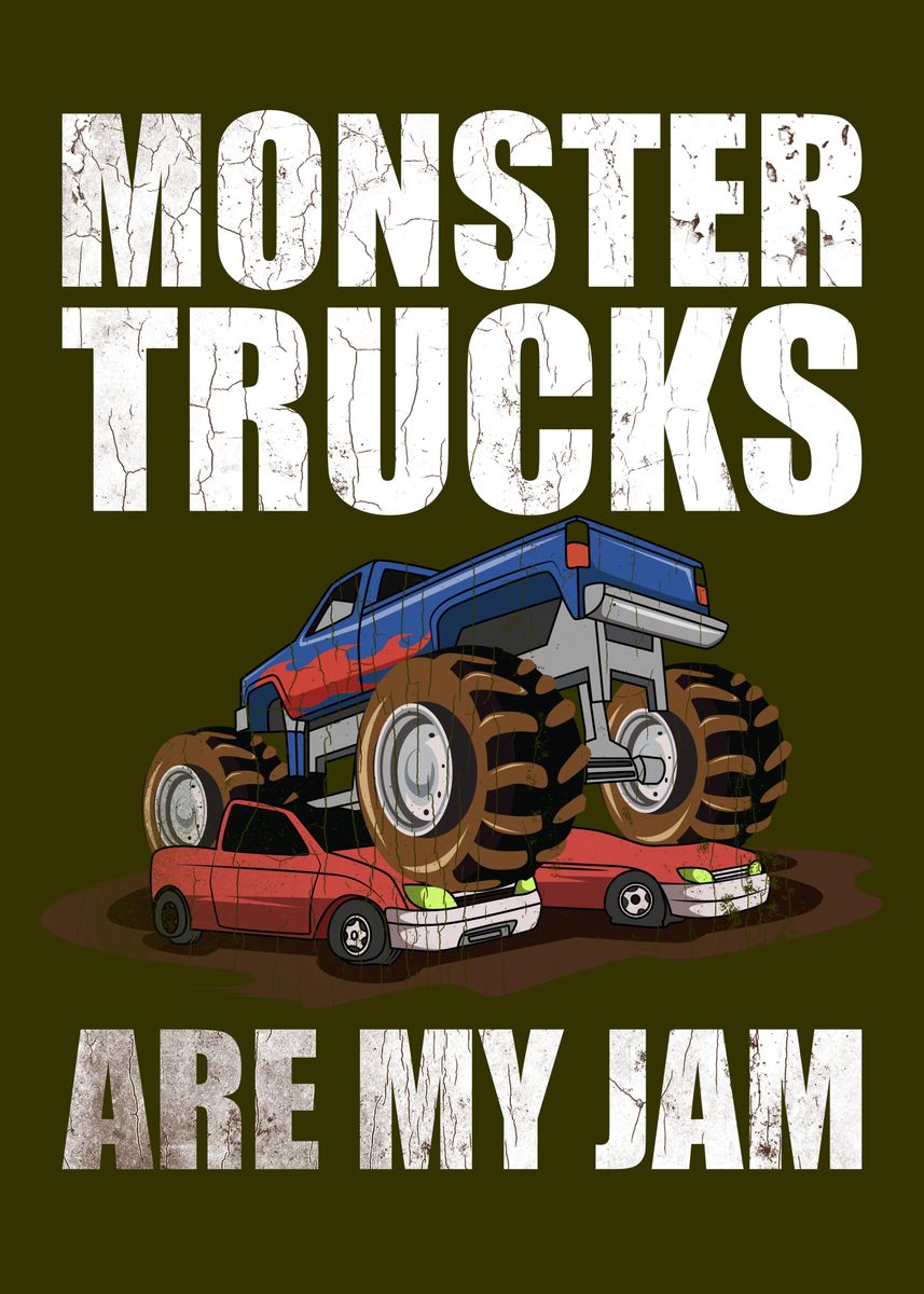 ' Monster Trucks Show' Poster, picture, metal print, paint by ...