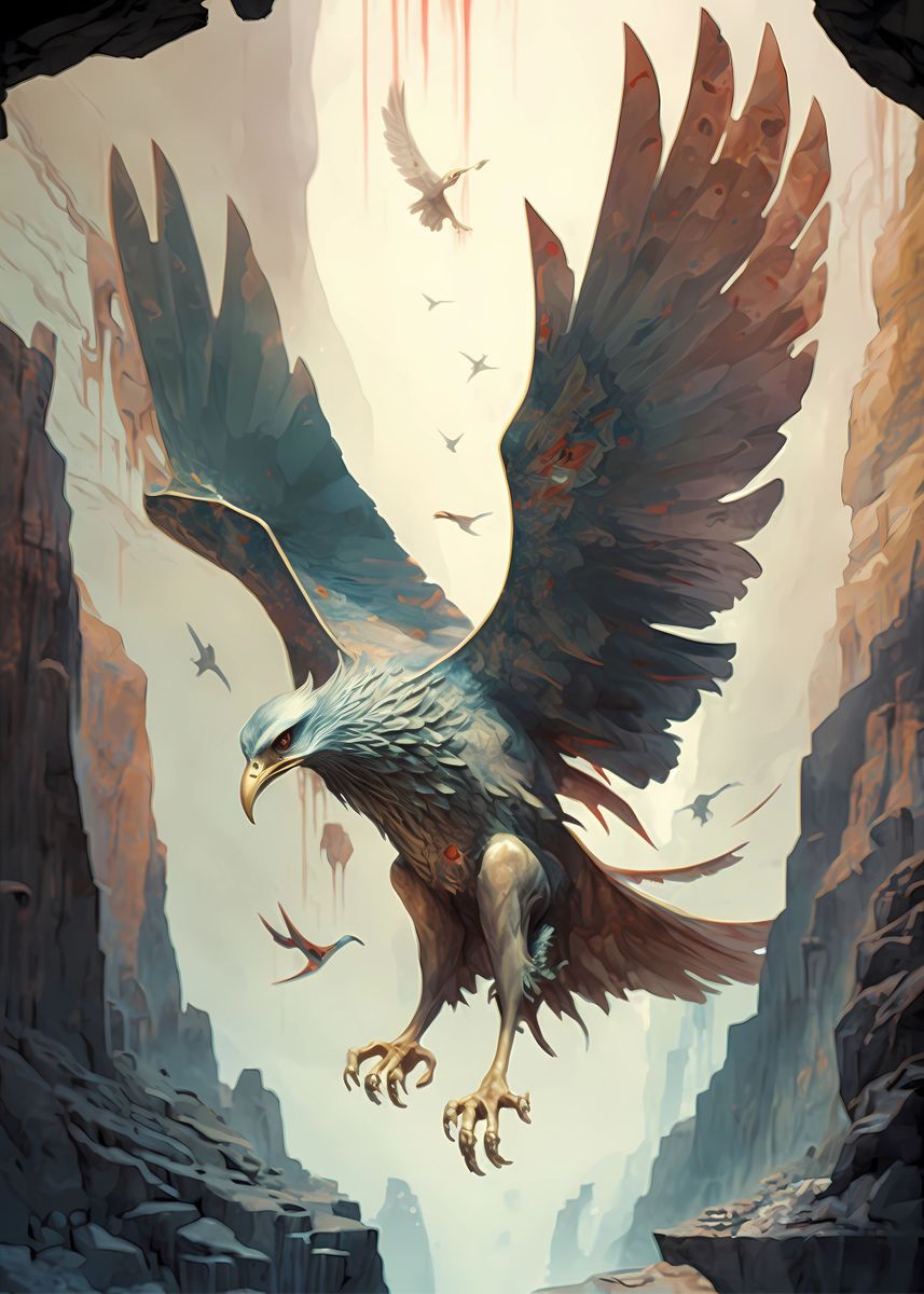 'Eagle Enchanted universe' Poster by Parker World | Displate