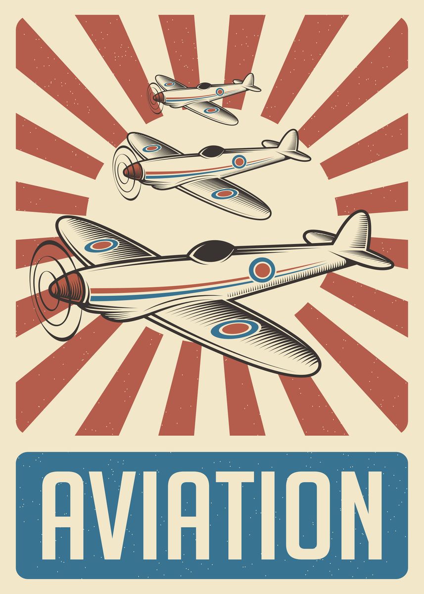 'Aviation Pop Art' Poster by Naso  | Displate