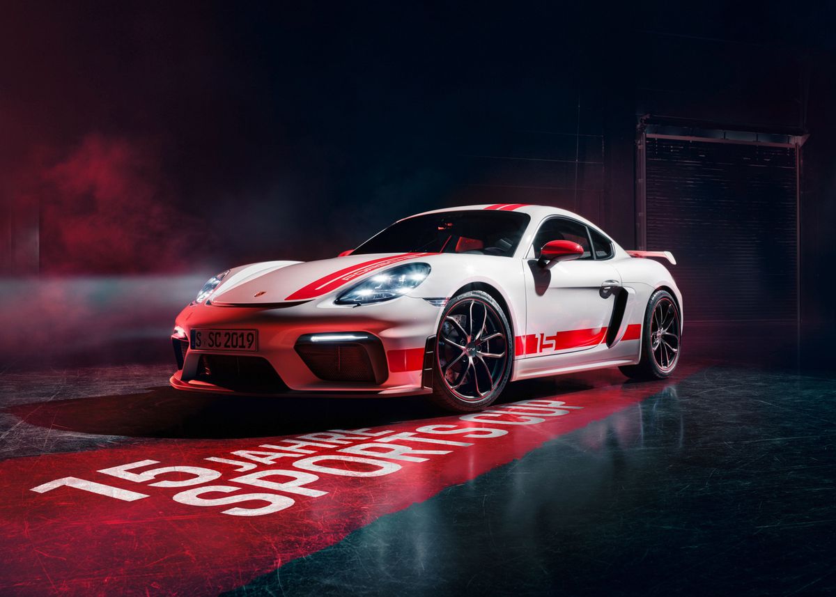 'Porsche 718 Cayman GT4' Poster by Indi Creator | Displate