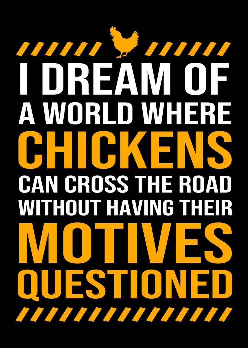 'Chicken Quote' Poster by FunnyGifts  | Displate