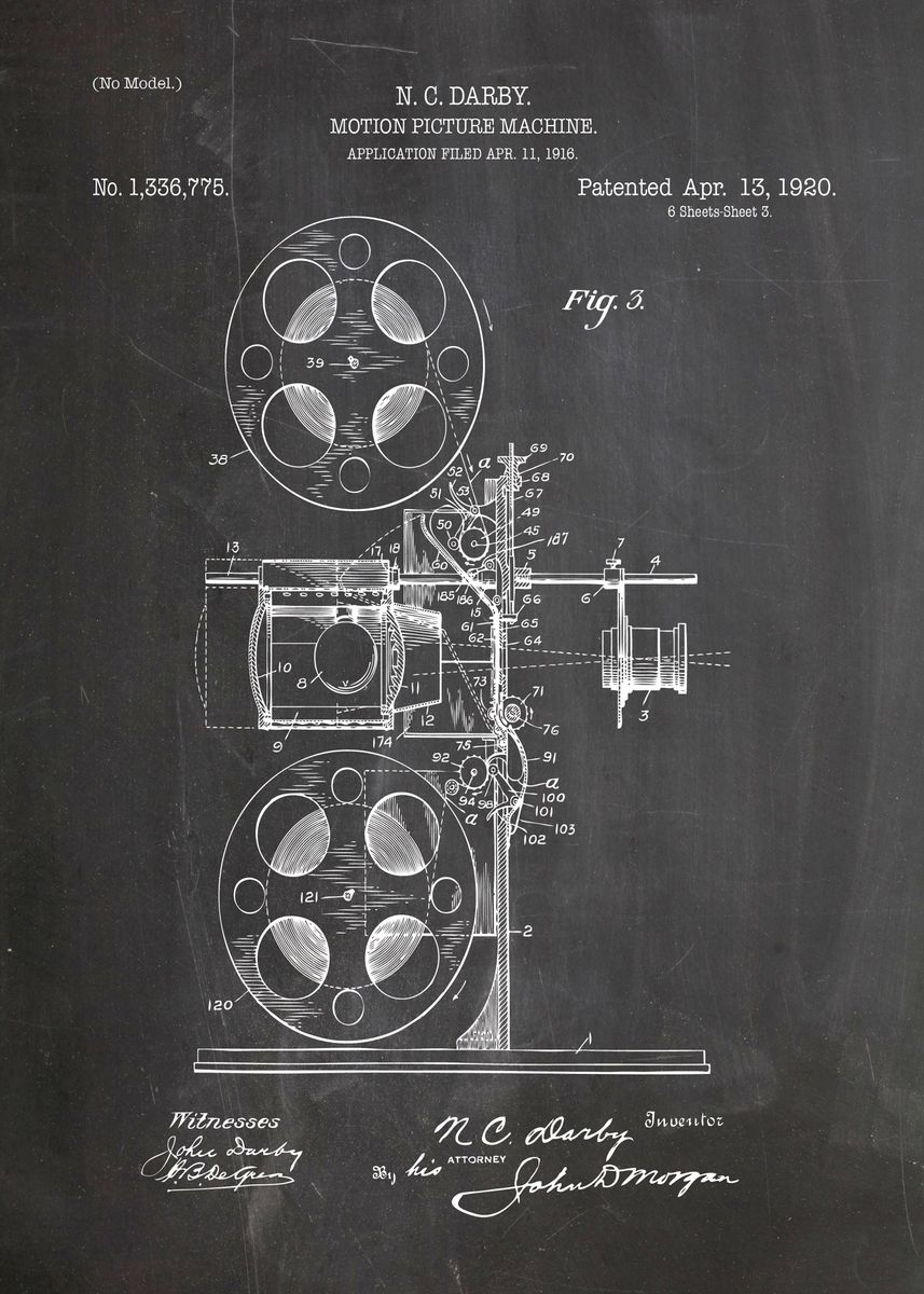 'motion picture machine' Poster by Designersen | Displate