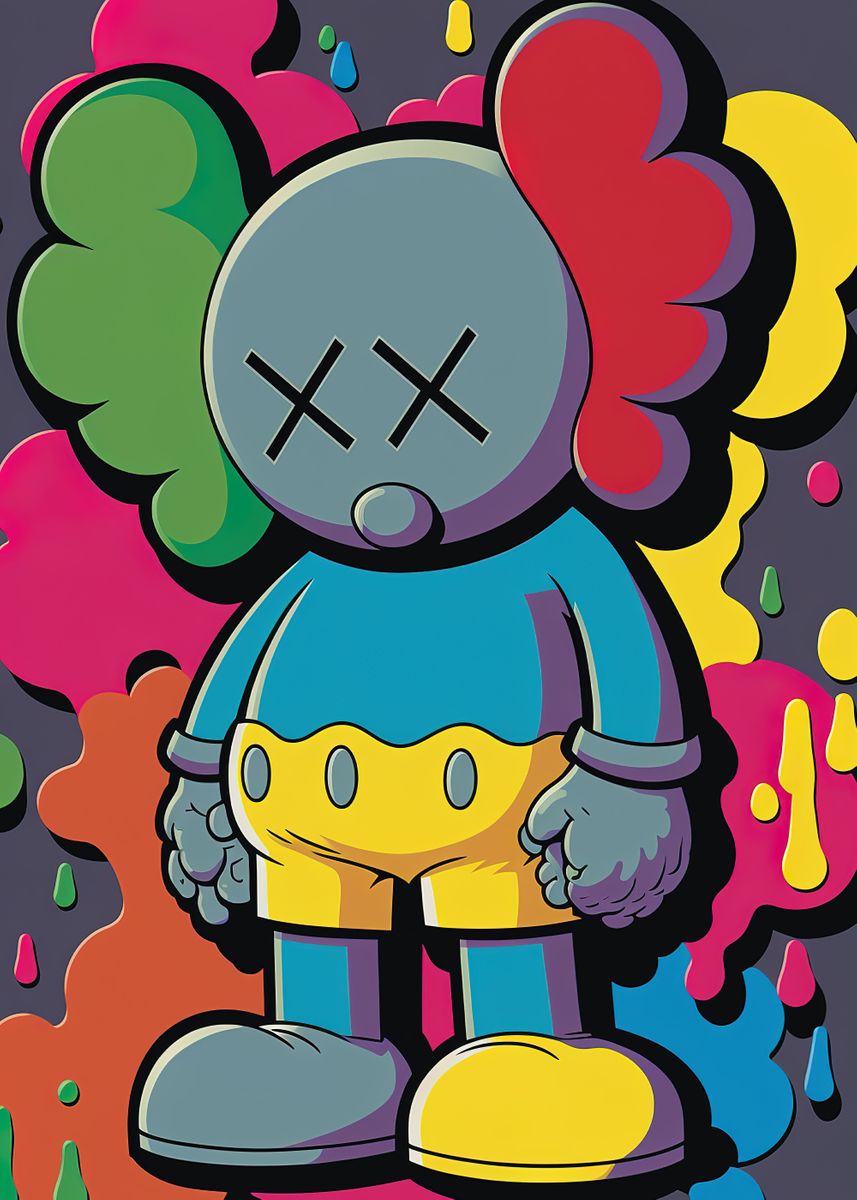 Hypebeast Kaws ' Poster, picture, metal print, paint by