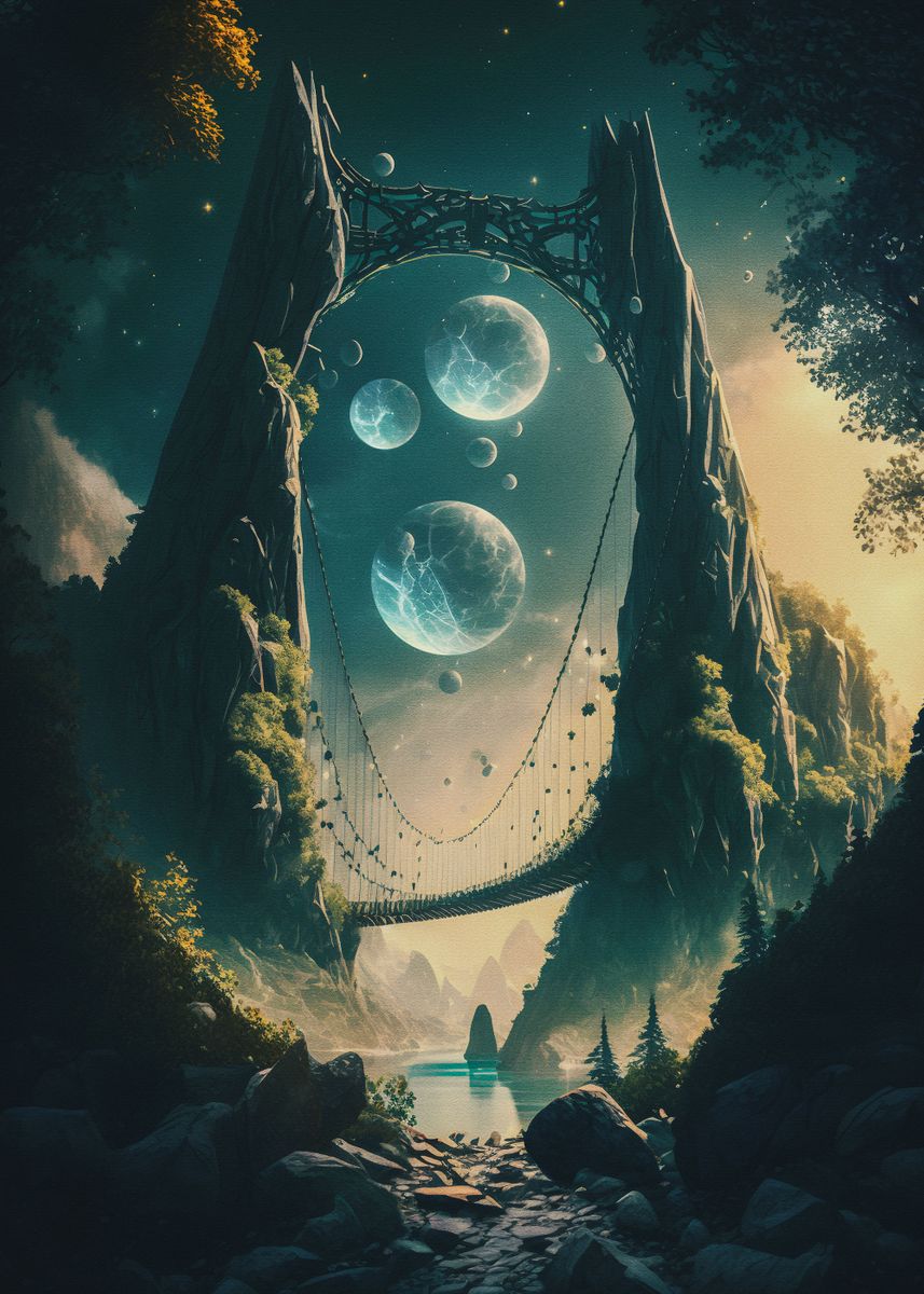 'Bridge To space' Poster, picture, metal print, paint by Muhammad Irsan ...