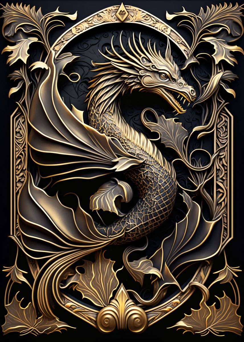 'Winged Dragon King' Poster, picture, metal print, paint by Luong Phat ...