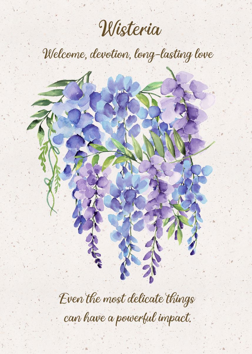 Wisteria Purple Door Poster - Purple flower print