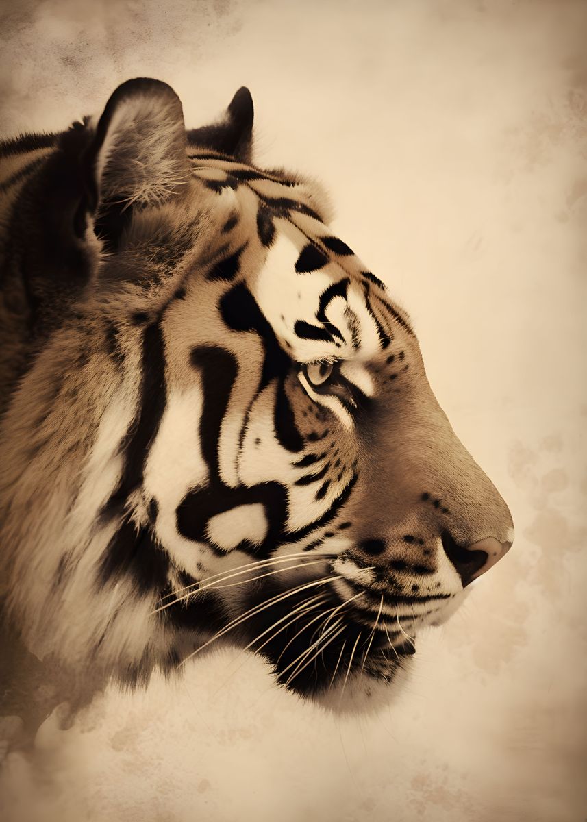 'Fierce and Fearless Tiger' Poster by mcmtdesigns | Displate