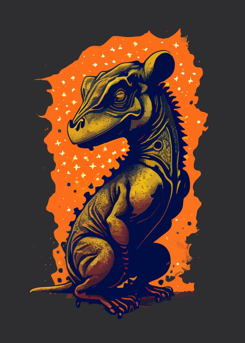 'Dinosaurs Rock Fun Dinos' Poster, picture, metal print, paint by ...