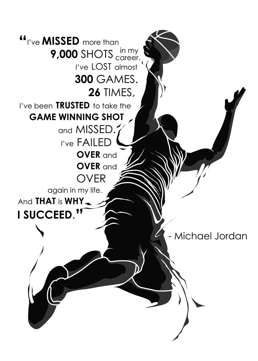 'Slam Dunk Quotes' Poster, picture, metal print, paint by HOLOSOMNIA