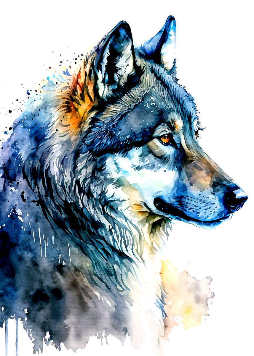 'Wolf' Poster, picture, metal print, paint by set more | Displate