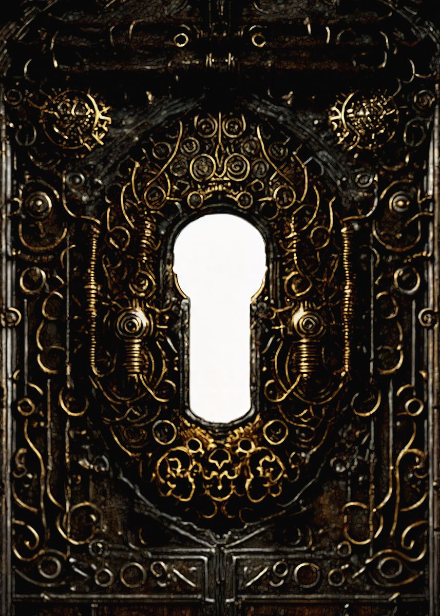 ‘Keyhole old antique gothic’ Poster, picture, metal print, paint by