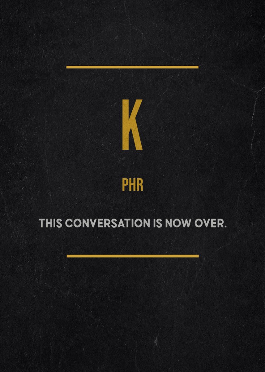 'K definition' Poster by Motivation Charllie Displate