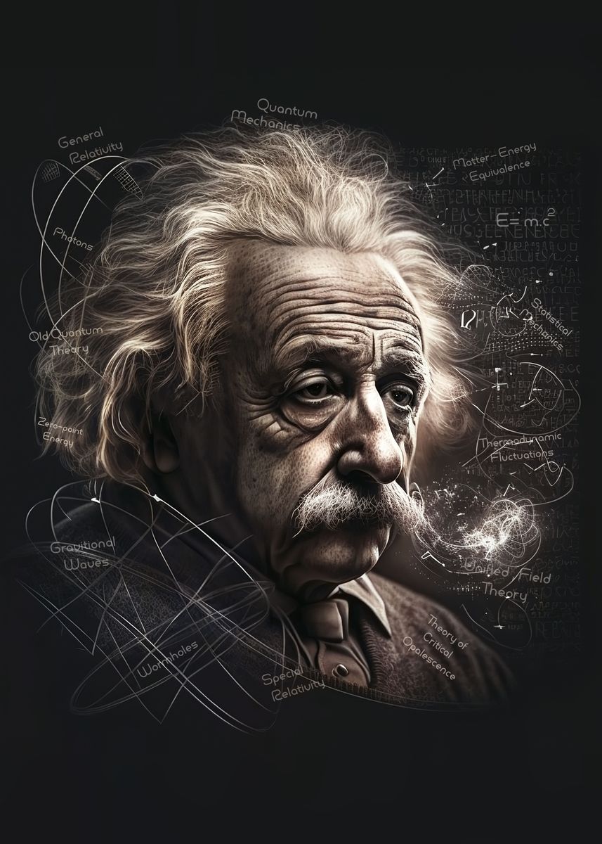 'einstein Relativity 2' Poster, Picture, Metal Print, Paint By 