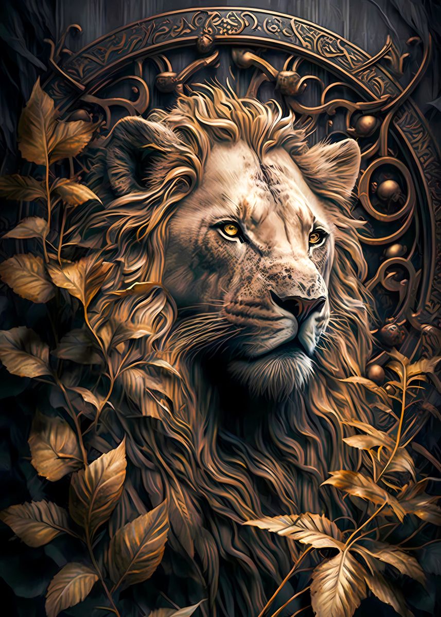  lion fairyland poster picture metal print paint by adam decor
