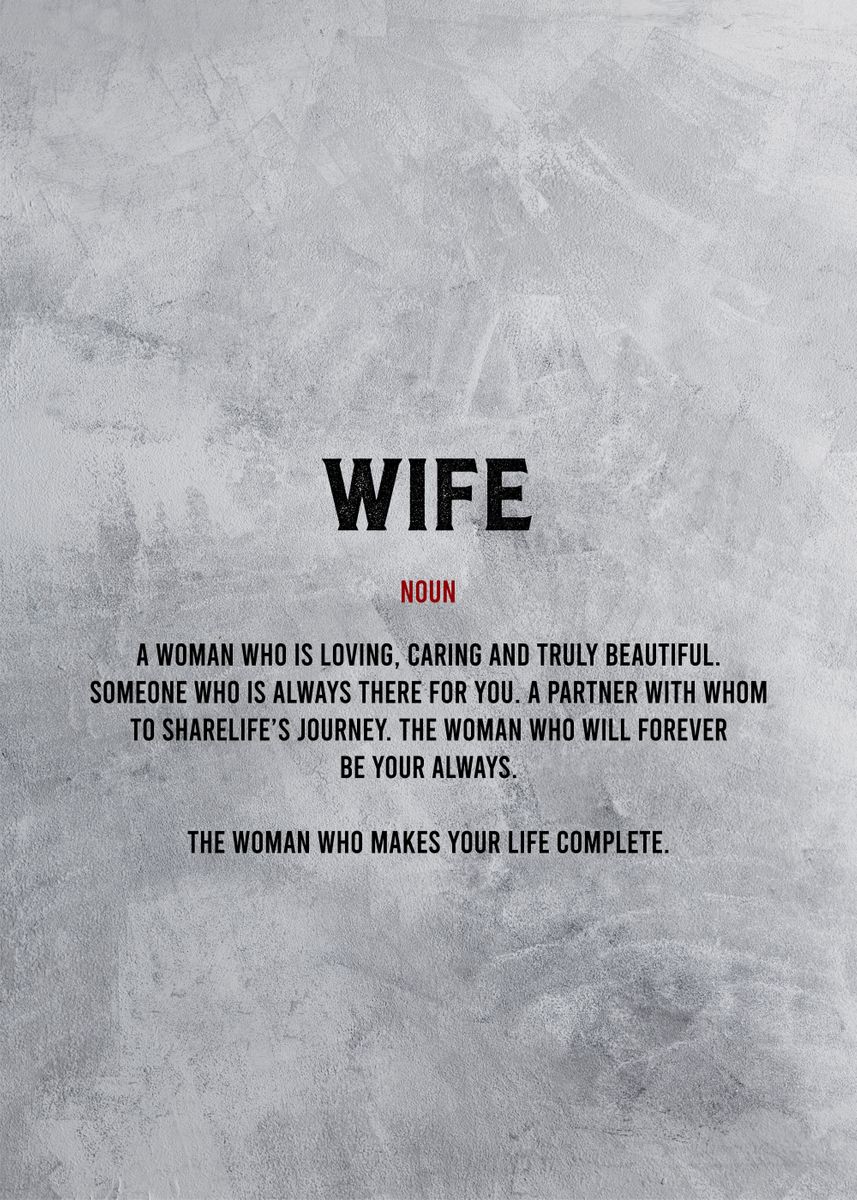 wife-definition-poster-by-bestselling-displate-displate