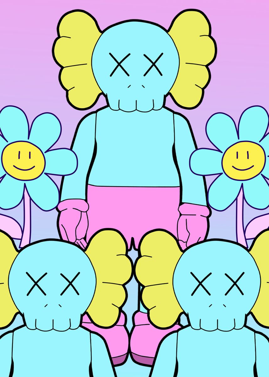 'kaws summer flowers' Poster by Muhammad Anas Displate