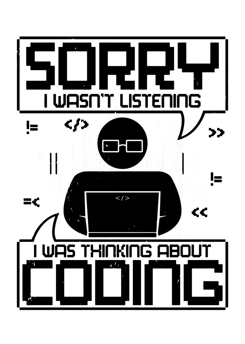 'Programmer Coder Software ' Poster, picture, metal print, paint by ...