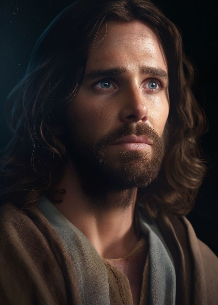 'Jesus Christ Portrait 8' Poster, picture, metal print, paint by ...