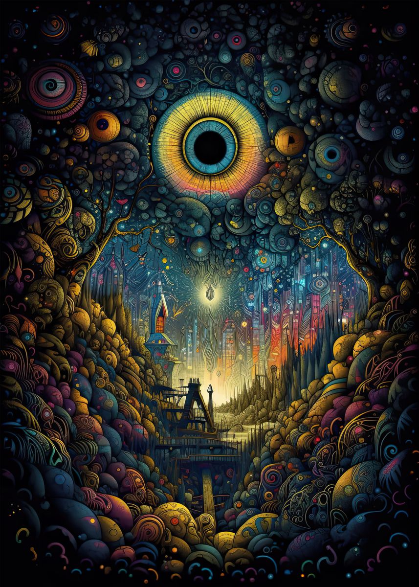 'Magical Infinity Forest' Poster, picture, metal print, paint by Cool ...