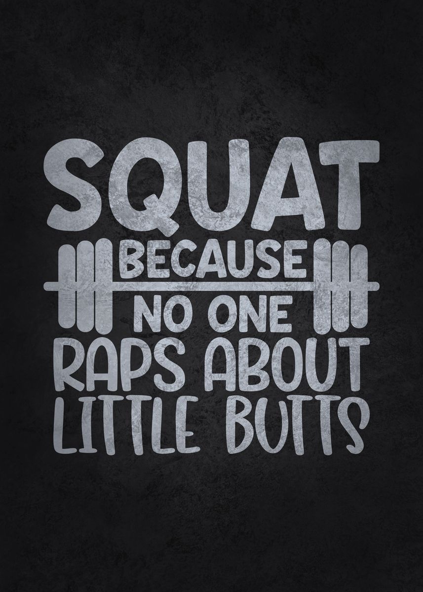 'Squat vs Rap Little Butts' Poster, picture, metal print, paint by ...