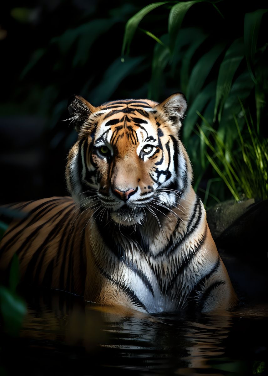 'Prowling Tigers Realm' Poster, picture, metal print, paint by Zooscape ...