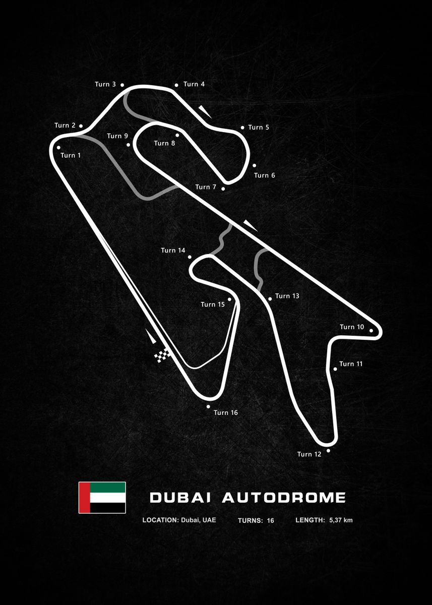 'Dubai Autodrome' Poster by Faissal Thomas Displate