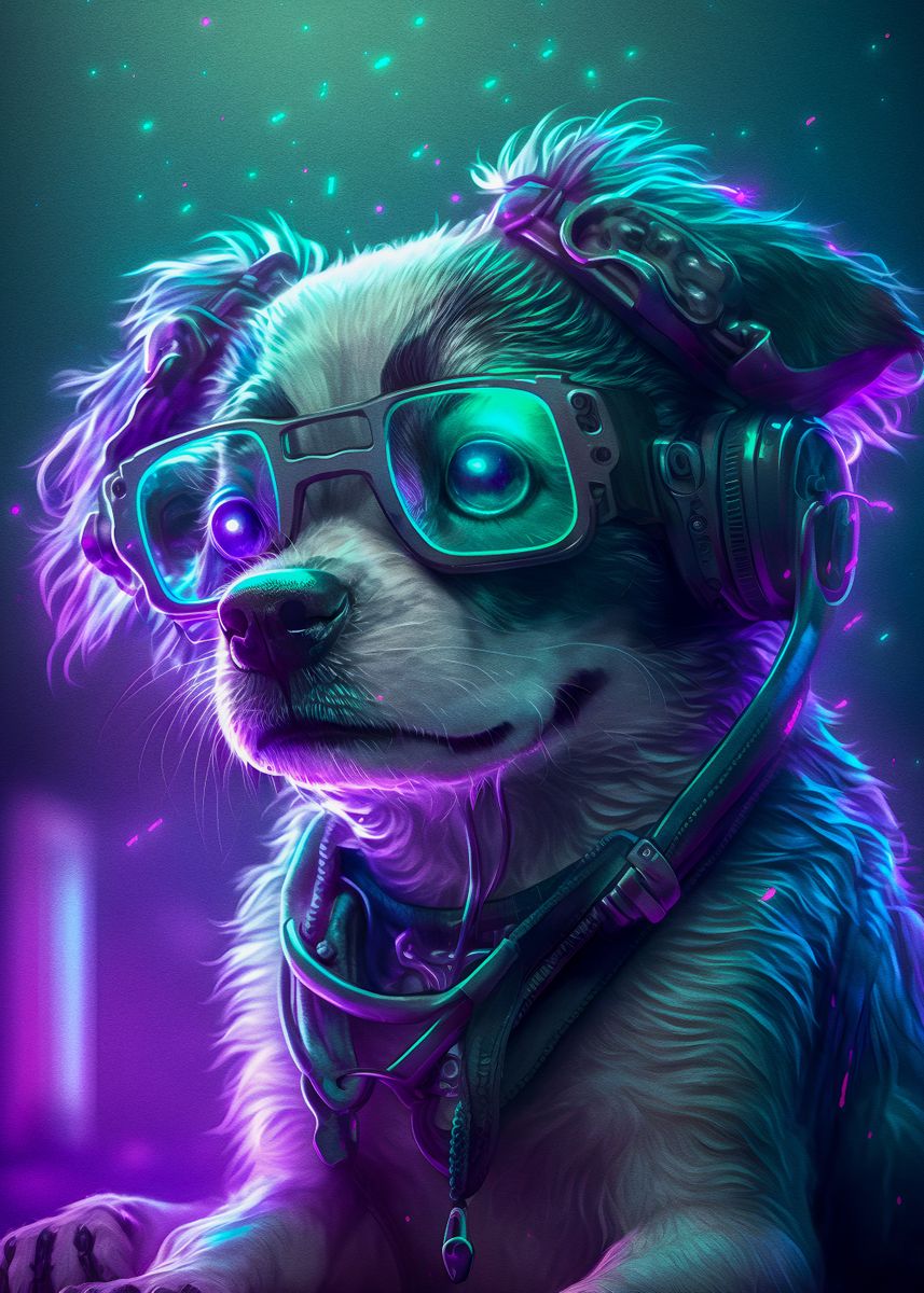 'Cute Dog 2' Poster by Elz art Displate