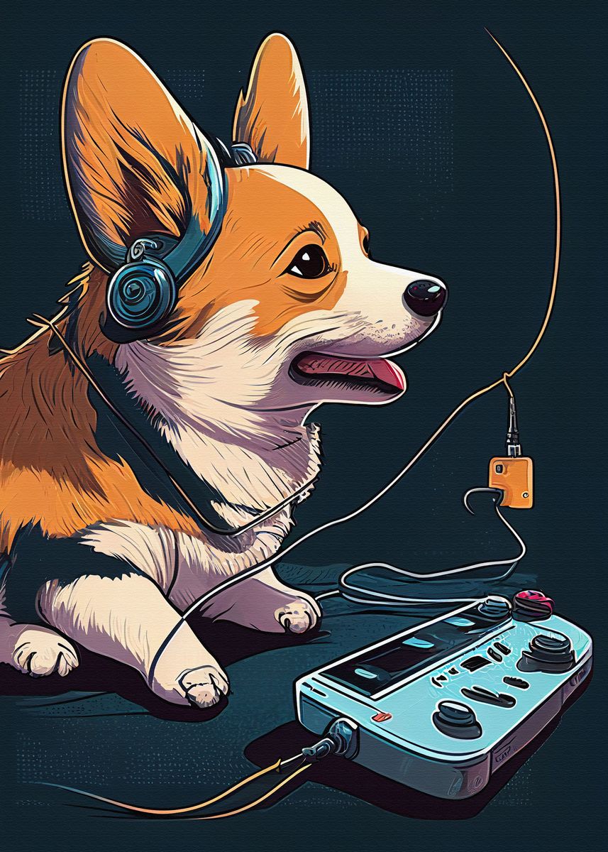 Gaming Corgi - The Cutest Gamer Pup! Poster for Sale by Epicsessed