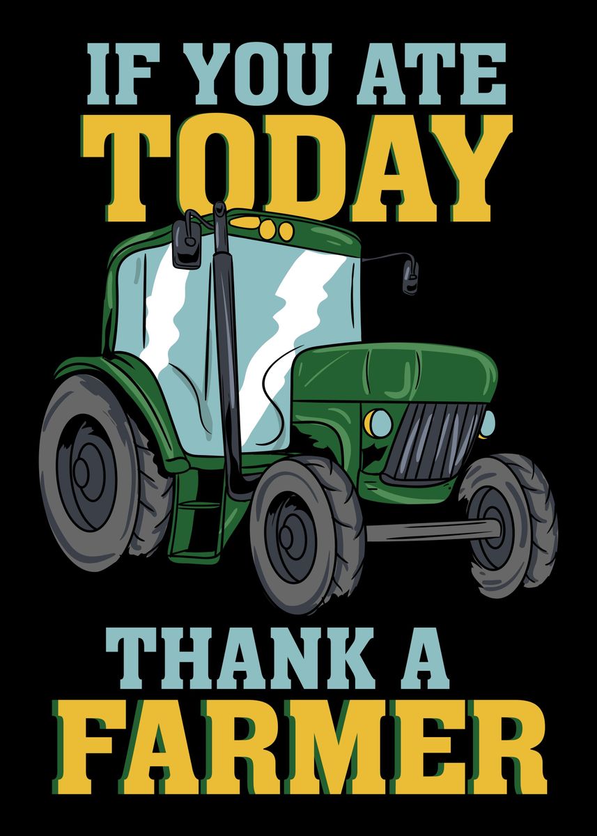 'Funny Farming Funny Farme' Poster by MuffinPowa Displate