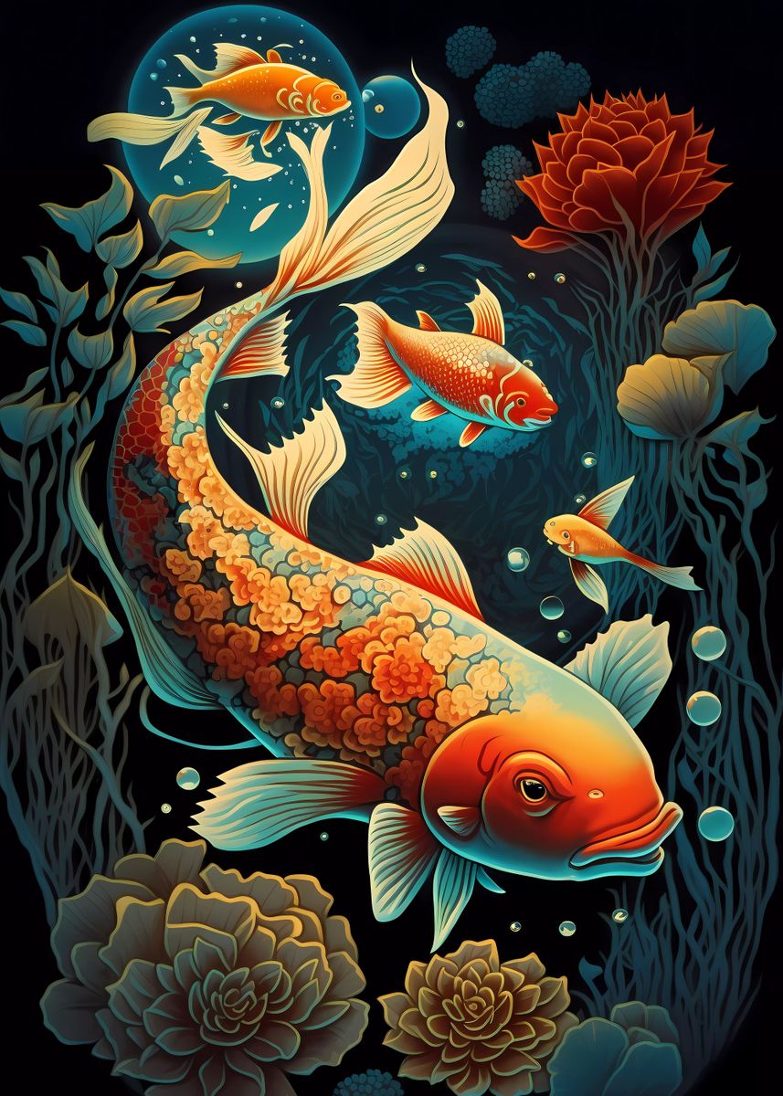 'koi Endearing' Poster By Shanelle Hassan 