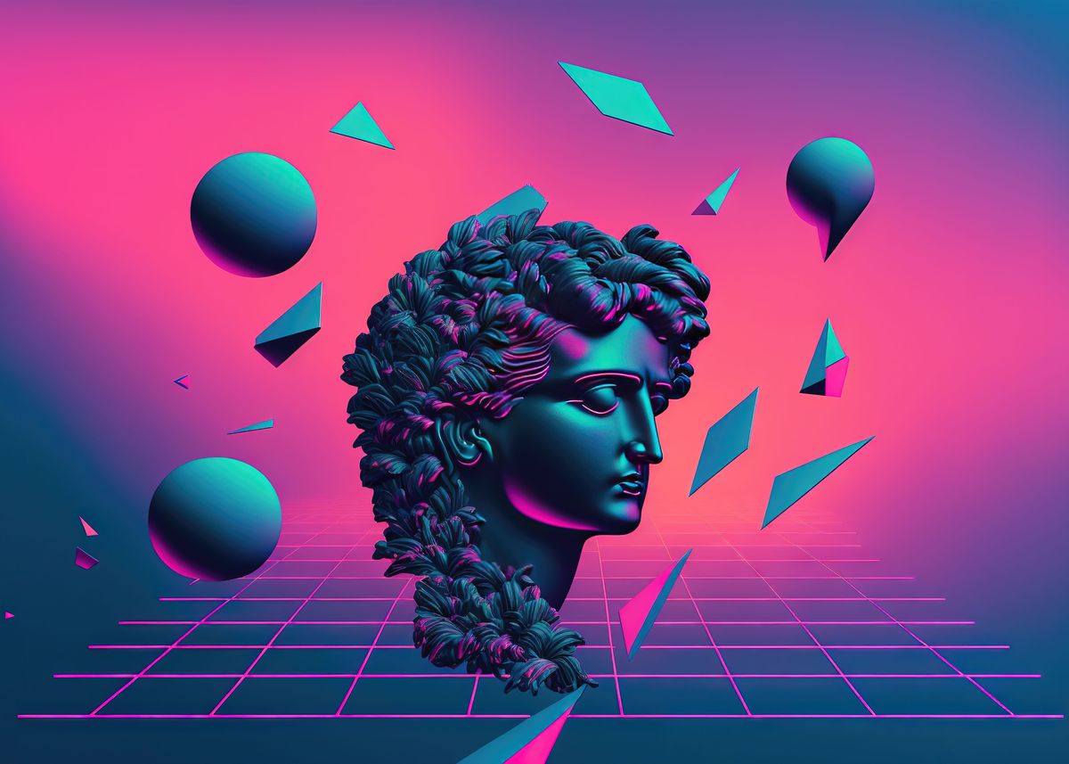 'Classical Vaporwave Beauty' Poster by MulletMonkey | Displate