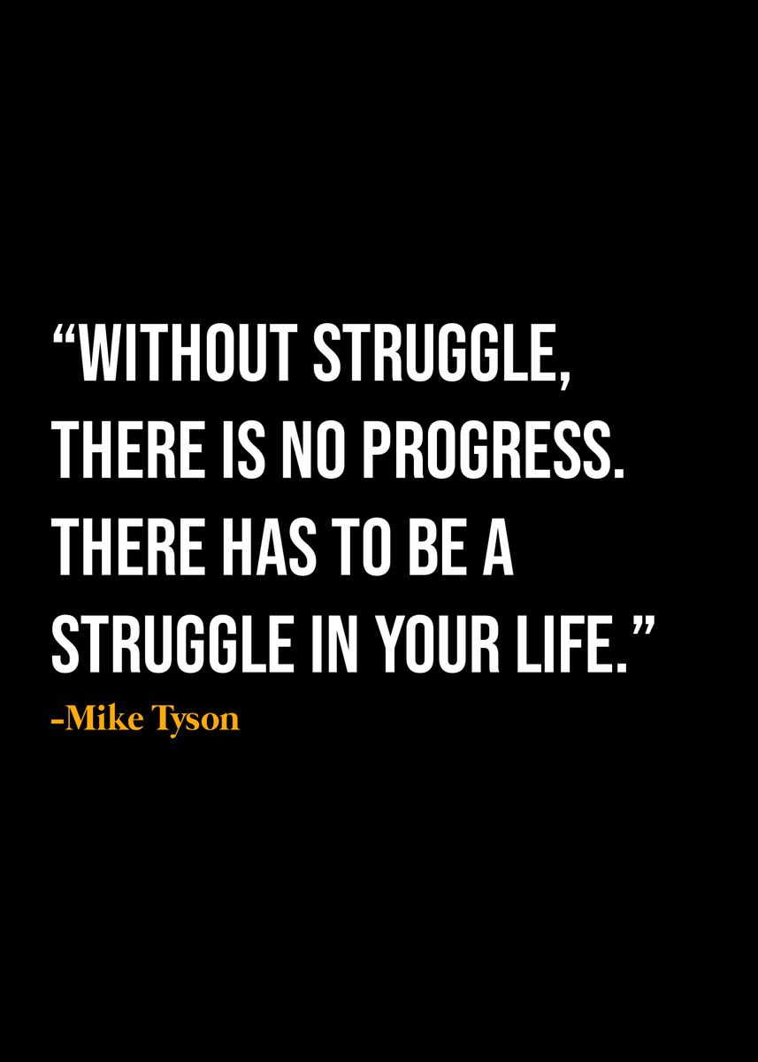 'Mike Tyson Quote ' Poster, picture, metal print, paint by DIMS | Displate