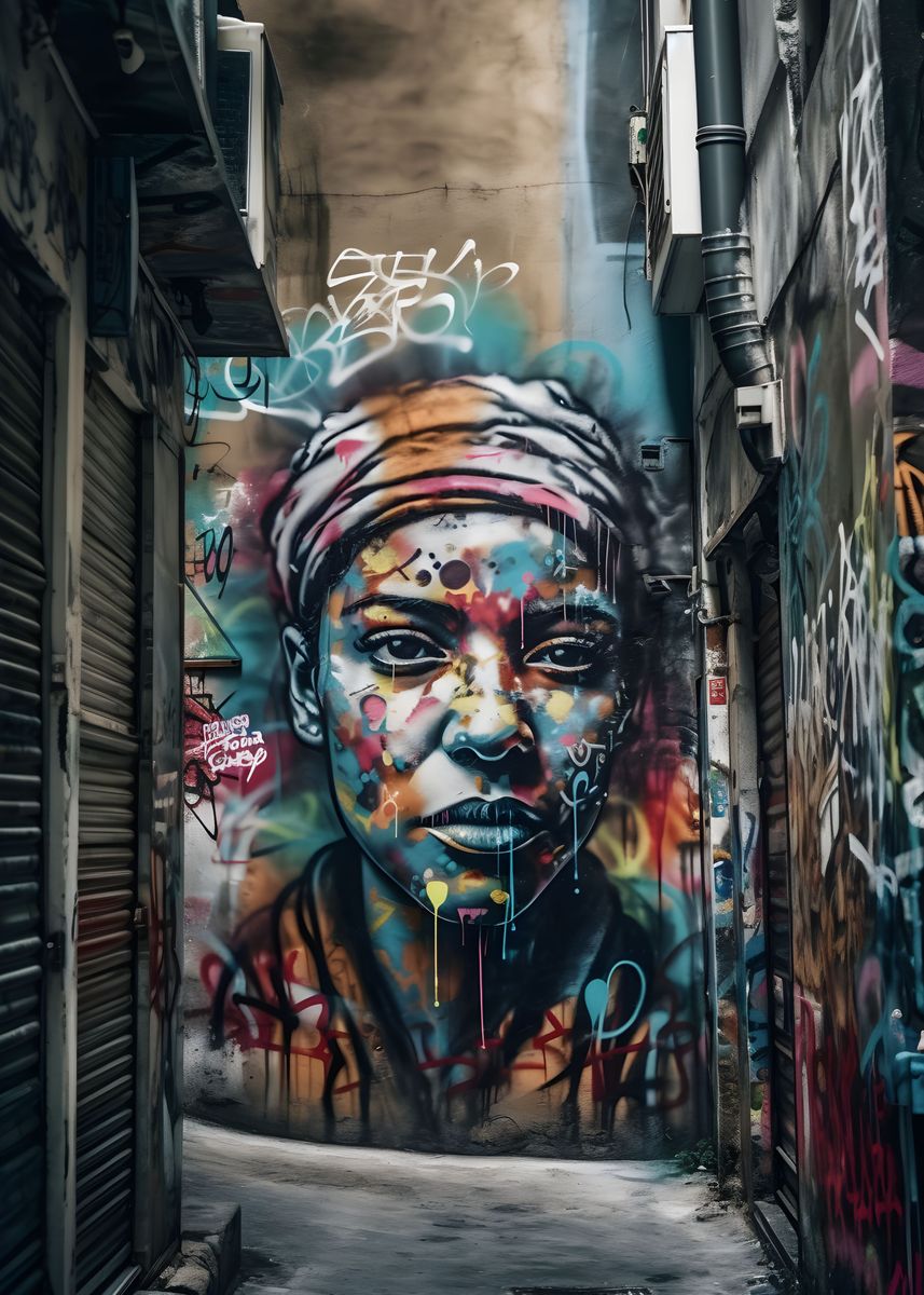 'Graffiti Street Art' Poster by Color My Wall Displate