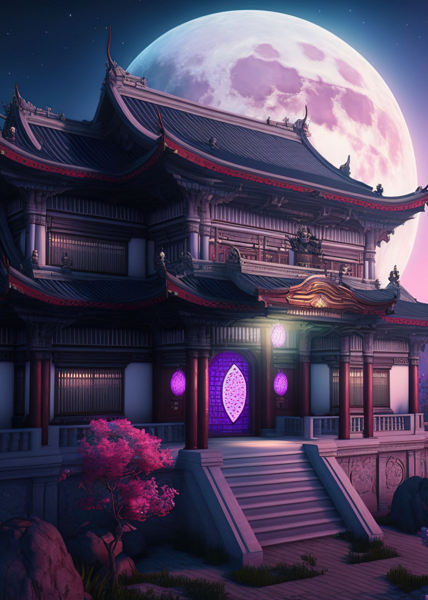 'chinese palace moon' Poster by Anime | Displate