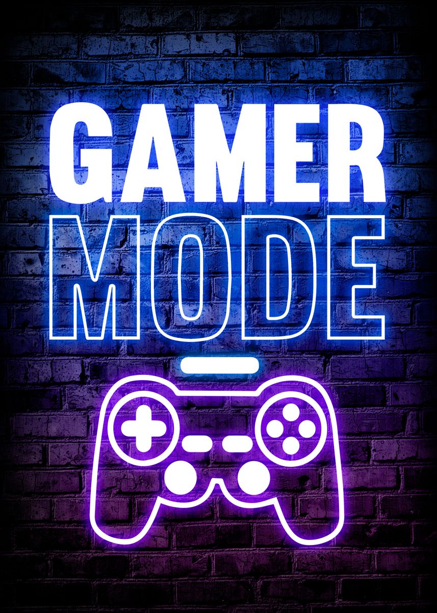 'Game Mode' Poster, picture, metal print, paint by Metal Posters | Displate